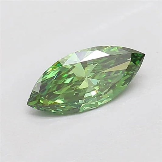 0.43ct Marquise Lab Grown Diamond (Colour Fancy Vivid Green, Clarity VS1, IGI Certified)