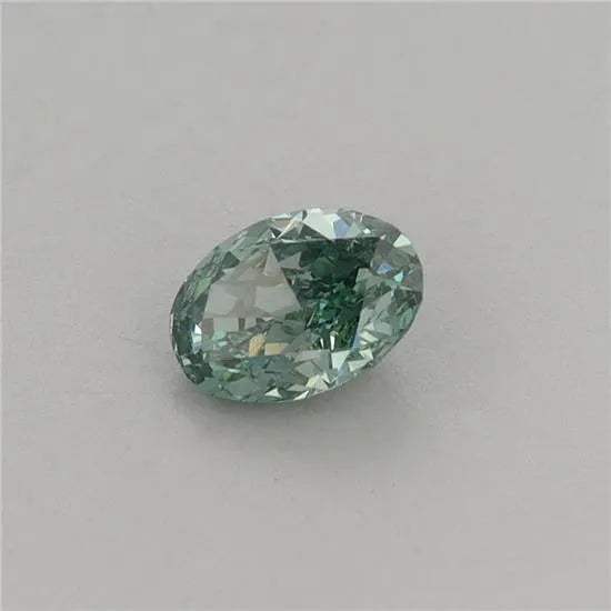 0.50ct Oval Lab Grown Diamond (Colour Fancy Vivid Green, Clarity VVS2, IGI Certified)