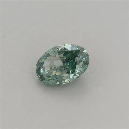 0.50ct Oval Lab Grown Diamond (Colour Fancy Vivid Green, Clarity VVS2, IGI Certified)