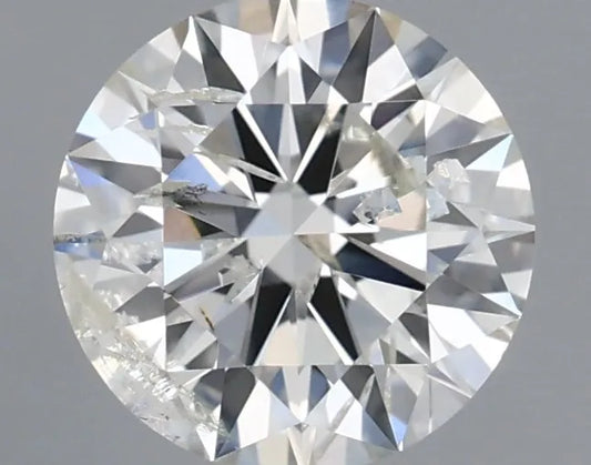 0.61ct Round Natural Diamond (Colour H, Clarity I1, Cut EX, IGI Certified)