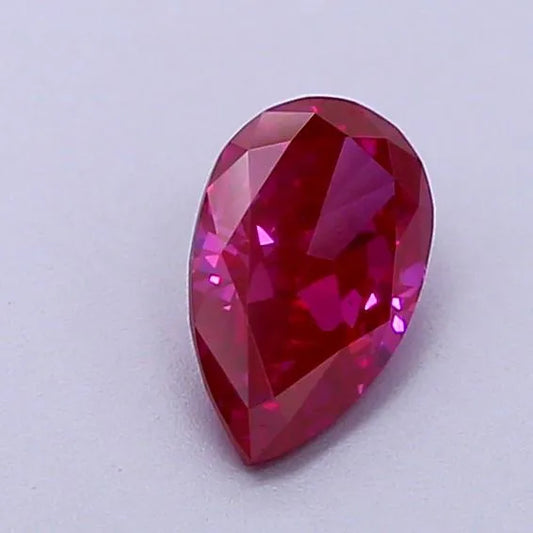 0.68ct Pear Lab Grown Diamond (Colour Fancy Vivid Purple Pink, Clarity VS2, IGI Certified)