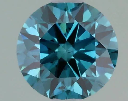 0.70ct Round Lab Grown Diamond (Colour Fancy Intense Blue, Clarity SI2, Cut ID, IGI Certified)