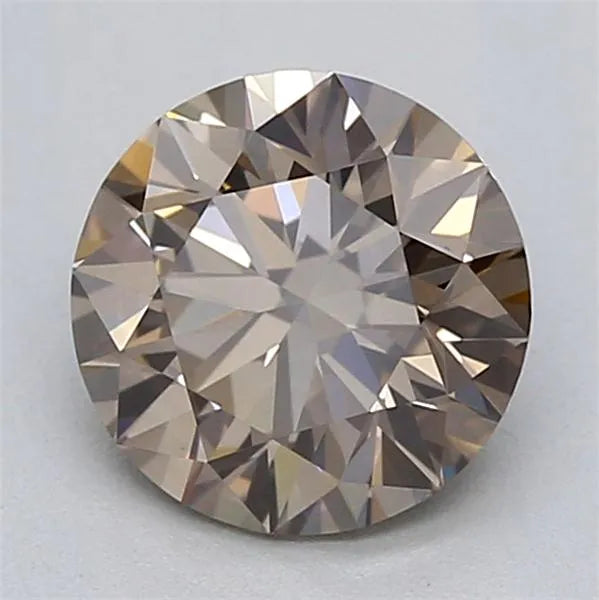 0.71ct Round Lab Grown Diamond (Colour Fancy Brown, Clarity VVS2, Cut ID, IGI Certified)
