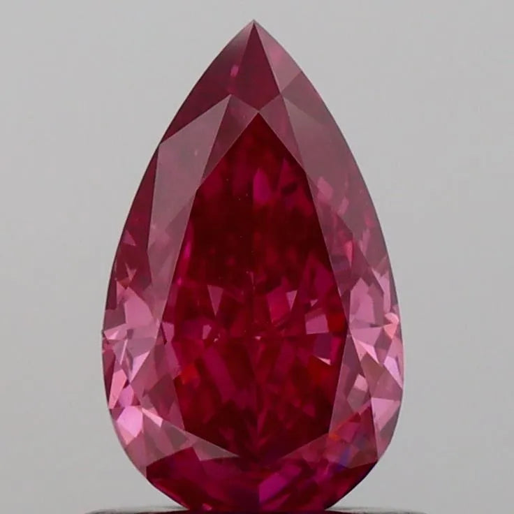0.80ct Pear Lab Grown Diamond (Colour Fancy Vivid Pink, Clarity VS1, IGI Certified)