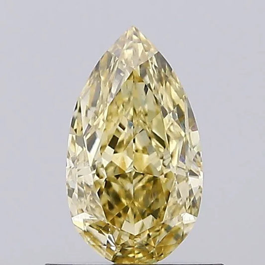 0.80ct Pear Lab Grown Diamond (Colour Fancy Yellow, Clarity VS1, IGI Certified)