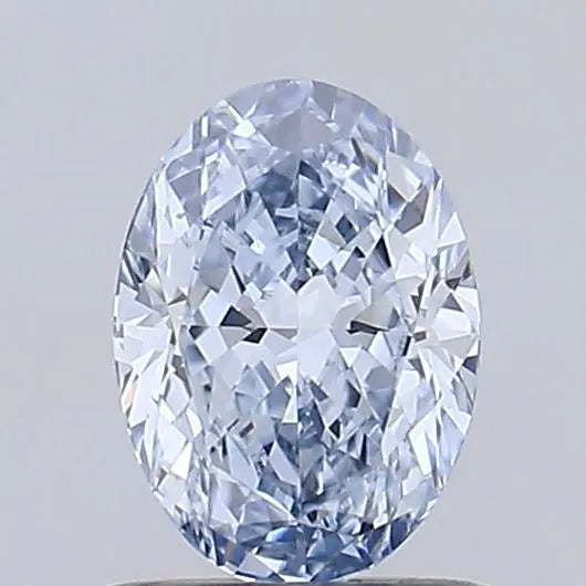 0.81ct Oval Lab Grown Diamond (Colour Fancy Light Blue, Clarity VVS2, IGI Certified)