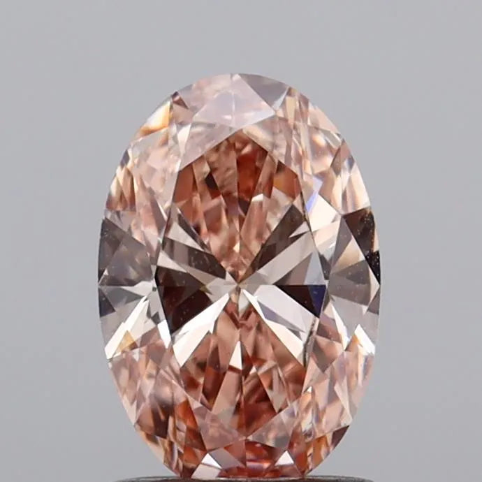 0.98ct Oval Lab Grown Diamond (Colour Fancy Brown, Clarity VS1, IGI Certified)