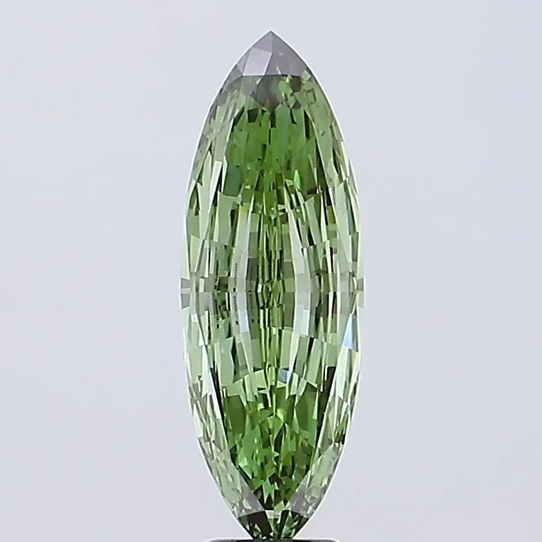 4.14ct Marquise Lab Grown Diamond (Colour Fancy Vivid Green, Clarity VVS2, IGI Certified)