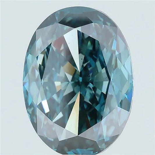 5.71ct Oval Lab Grown Diamond (Colour Fancy Deep Blue, Clarity VS2, IGI Certified)