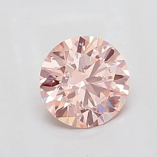 1.00ct Round Lab Grown Diamond (Colour Fancy Pink, Clarity VVS2, Cut ID, IGI Certified)