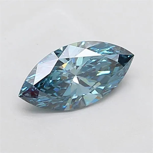 1.01ct Marquise Lab Grown Diamond (Colour Fancy Vivid Greenish Blue, Clarity VVS2, IGI Certified)