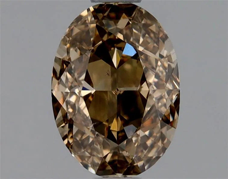 1.01ct Oval Natural Diamond (Colour Fancy Dark Brown, Clarity SI1, Cut GD, GIA Certified)