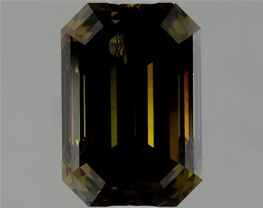 1.02ct Emerald Natural Diamond (Colour Fancy Dark Brown, Clarity I1, Cut GD, GIA Certified)