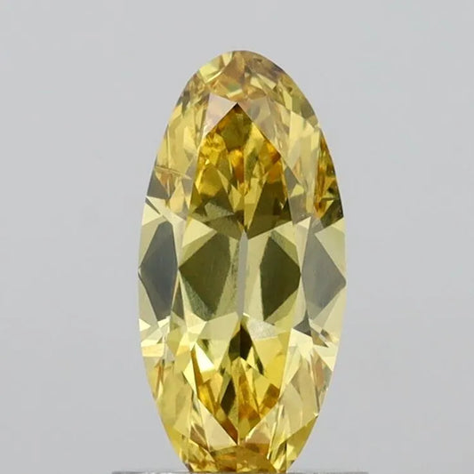 1.02ct European cut Lab Grown Diamond (Colour Fancy Vivid Yellow, Clarity SI1, IGI Certified)
