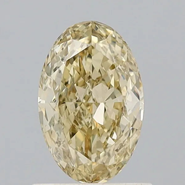 1.02ct Oval Lab Grown Diamond (Colour Fancy Intense Gray Yellow, Clarity VVS2, IGI Certified)