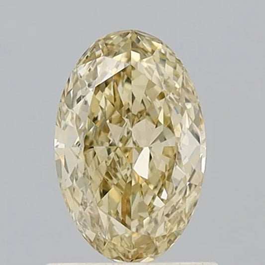 1.02ct Oval Lab Grown Diamond (Colour Fancy Intense Gray Yellow, Clarity VVS2, IGI Certified)