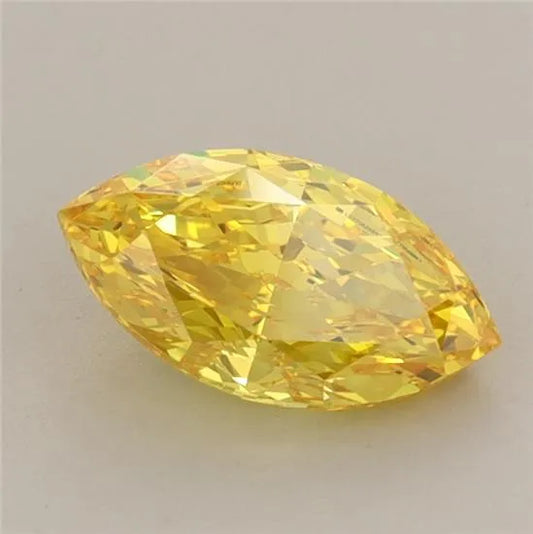1.05ct Marquise Lab Grown Diamond (Colour Fancy Vivid Yellow, Clarity VVS1, IGI Certified)