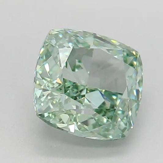 1.08ct Cushion modified Lab Grown Diamond (Colour Fancy Vivid Green, Clarity VVS1, IGI Certified)