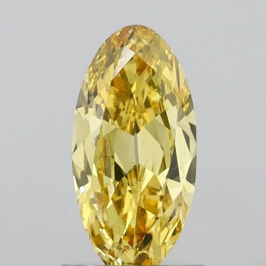 1.08ct Oval Lab Grown Diamond (Colour Fancy Vivid Yellow, Clarity VVS2, IGI Certified)