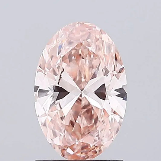 1.09ct Oval Lab Grown Diamond (Colour Fancy Brown Pink, Clarity VS1, IGI Certified)
