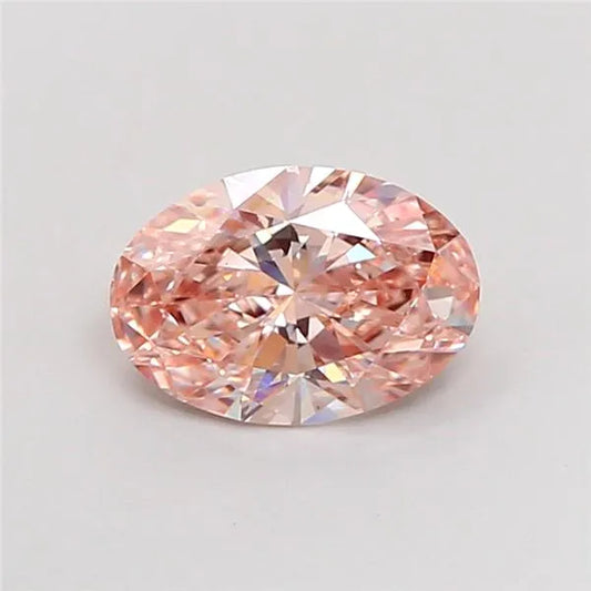 1.21ct Oval Lab Grown Diamond (Colour Fancy Brownish Pink, Clarity VS2, IGI Certified)