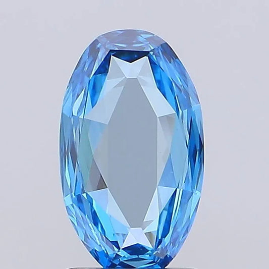 1.25ct Oval Lab Grown Diamond (Colour Fancy Vivid Blue, Clarity VVS2, IGI Certified)