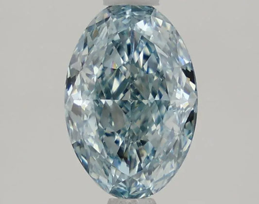 1.27ct Oval Lab Grown Diamond (Colour Fancy Intense Blue, Clarity VVS2, IGI Certified)