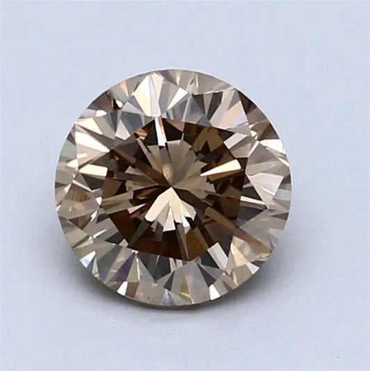 1.32ct Round Natural Diamond (Colour Brown Yellow, Clarity VS1, Cut GD, IGI Certified)