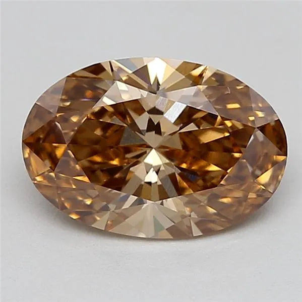 1.37ct Oval Lab Grown Diamond (Colour Fancy Brown, Clarity VVS2, IGI Certified)