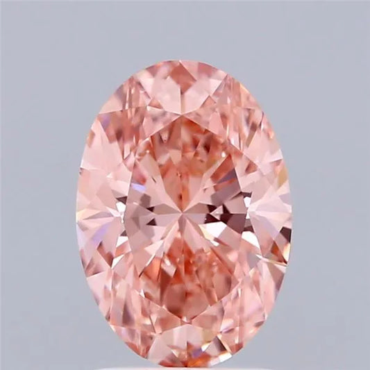 1.51ct Oval Lab Grown Diamond (Colour Fancy Vivid Pink, Clarity VS1, IGI Certified)