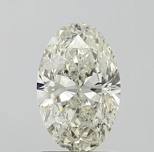 1.51ct Oval Natural Diamond (Colour J, Clarity I1, Cut VG, IGI Certified)