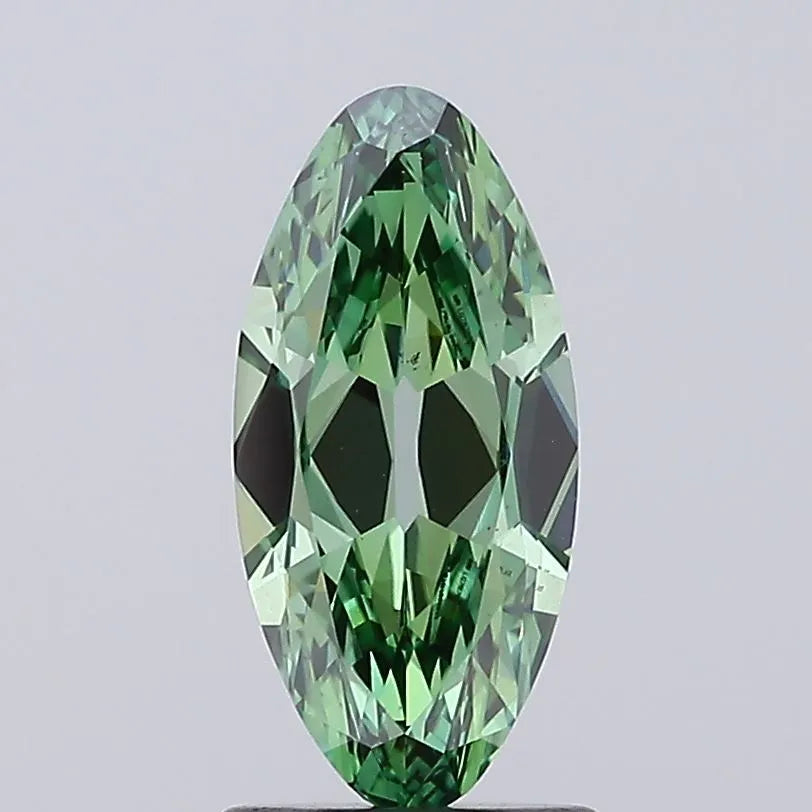 1.52ct Oval Lab Grown Diamond (Colour Fancy Vivid Green, Clarity VS1, IGI Certified)