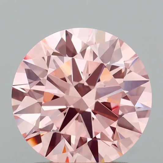 1.53ct Round Lab Grown Diamond (Colour Fancy Intense Pink, Clarity VVS1, Cut ID, IGI Certified)