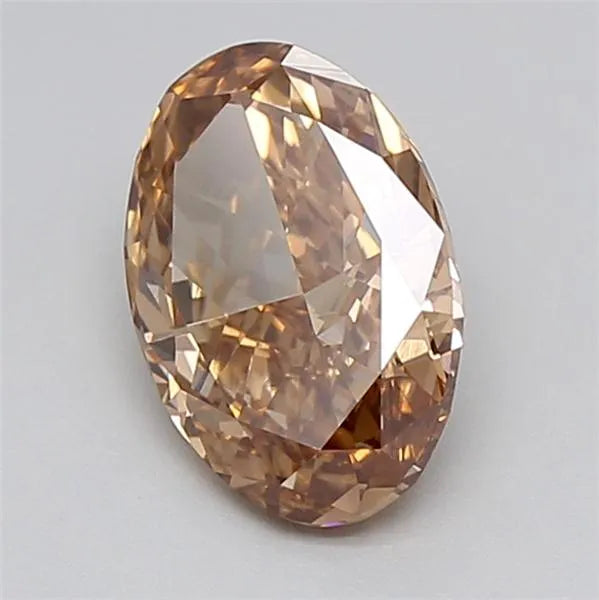 1.64ct Oval Lab Grown Diamond (Colour Fancy Light Brown, Clarity VVS2, IGI Certified)