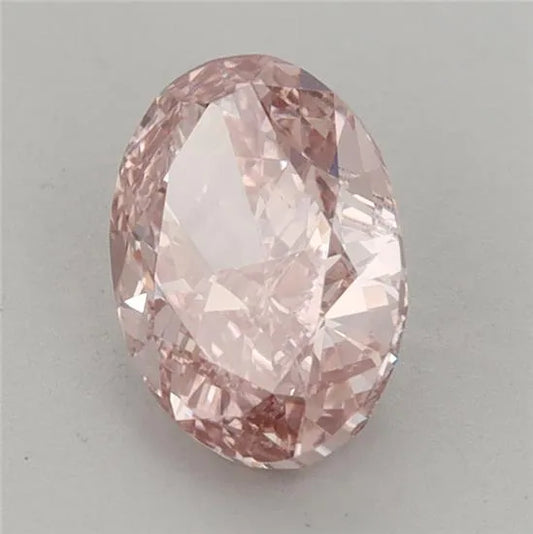 1.66ct Oval Lab Grown Diamond (Colour Fancy Intense Brownish Pink, Clarity VS1, IGI Certified)