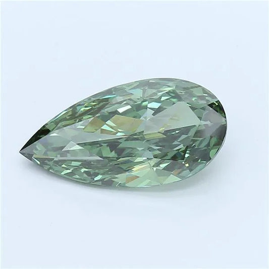 5.02ct Pear Lab Grown Diamond (Colour Fancy Vivid Green, Clarity VS1, IGI Certified)
