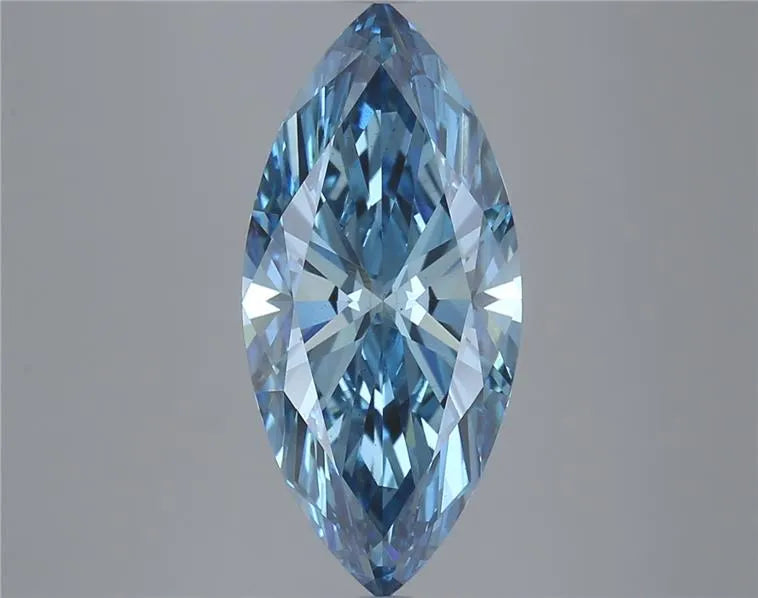 4.17ct Marquise Lab Grown Diamond (Colour Fancy Vivid Blue, Clarity VS2, IGI Certified)