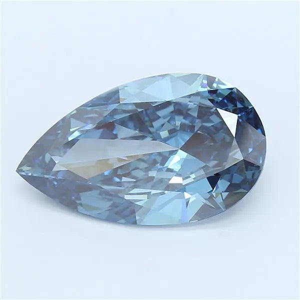 8.02ct Pear Lab Grown Diamond (Colour Fancy Vivid Blue, Clarity VVS2, IGI Certified)