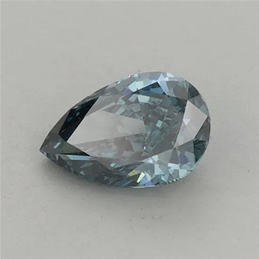 0.59ct Pear Lab Grown Diamond (Colour Fancy Deep Greenish Blue, Clarity VS1, IGI Certified)
