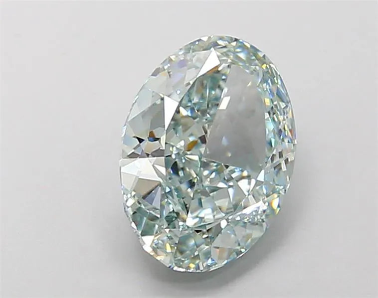 2.79ct Oval Lab Grown Diamond (Colour Fancy Blue, Clarity VVS1, IGI Certified)