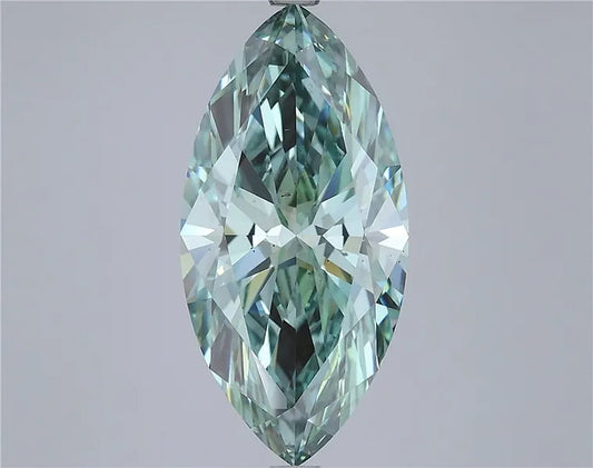5.02ct Marquise Lab Grown Diamond (Colour Fancy Vivid Blueish Green, Clarity VS2, IGI Certified)