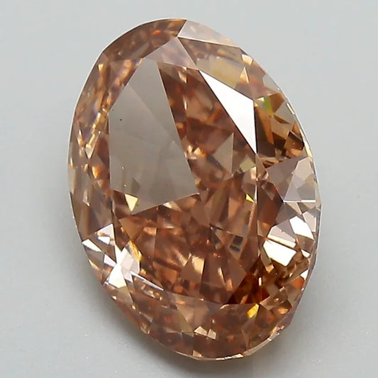 3.18ct Oval Lab Grown Diamond (Colour Fancy Brown, Clarity VS1, IGI Certified)