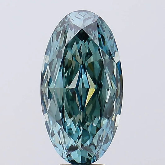 8.16ct Oval Lab Grown Diamond (Colour Fancy Vivid Green, Clarity VS2, IGI Certified)