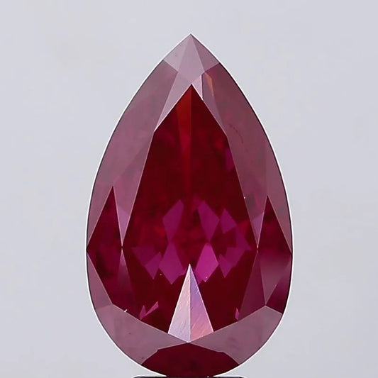 7.67ct Pear Lab Grown Diamond (Colour Fancy Deep Pink, Clarity VS1, IGI Certified)