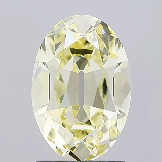 2.00ct European cut Lab Grown Diamond (Colour Fancy Light Yellow, Clarity VS1, IGI Certified)