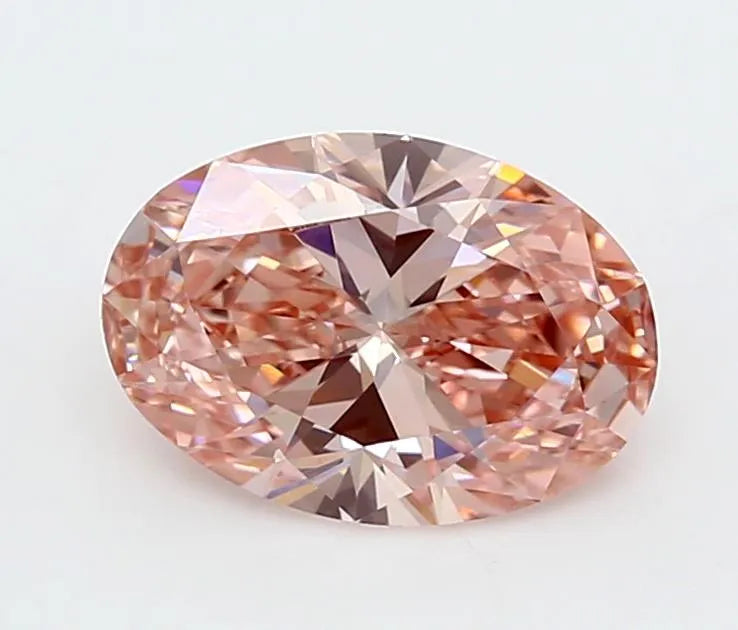 2.03ct Oval Lab Grown Diamond (Colour Fancy Vivid Pink, Clarity VVS2, IGI Certified)