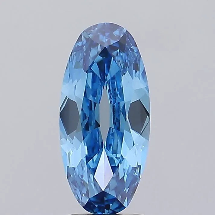 2.13ct Oval Lab Grown Diamond (Colour Fancy Vivid Blue, Clarity VS1, IGI Certified)