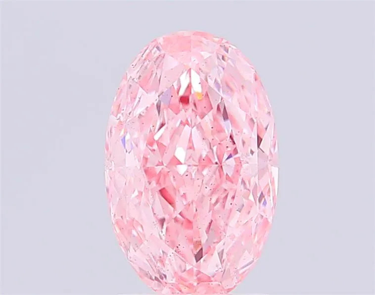 2.15ct Oval Lab Grown Diamond (Colour Fancy Vivid Pink, Clarity SI1, IGI Certified)