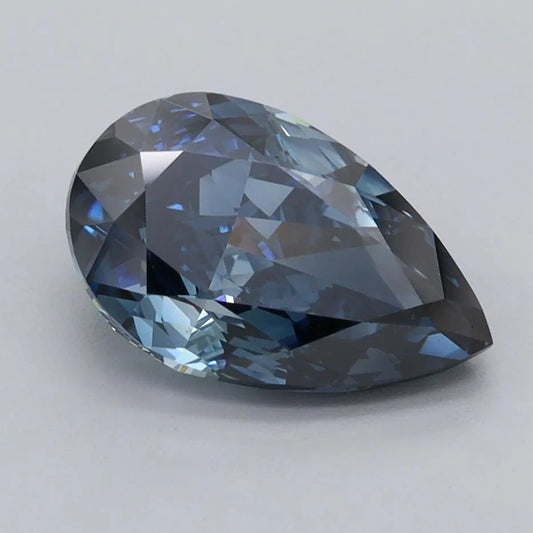 2.26ct Pear Lab Grown Diamond (Colour Fancy Vivid Blue, Clarity VVS2, IGI Certified)