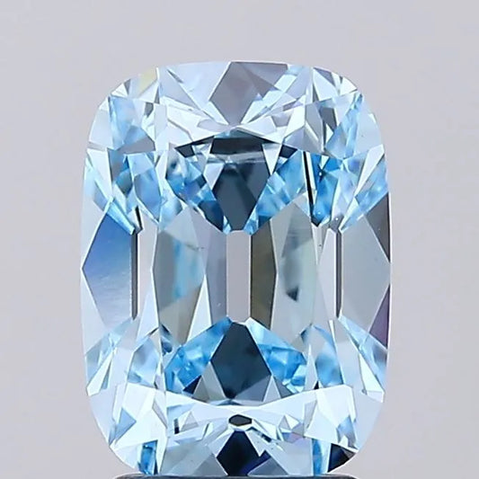 2.50ct Cushion brilliant Lab Grown Diamond (Colour Fancy Vivid Blue, Clarity VS1, IGI Certified)